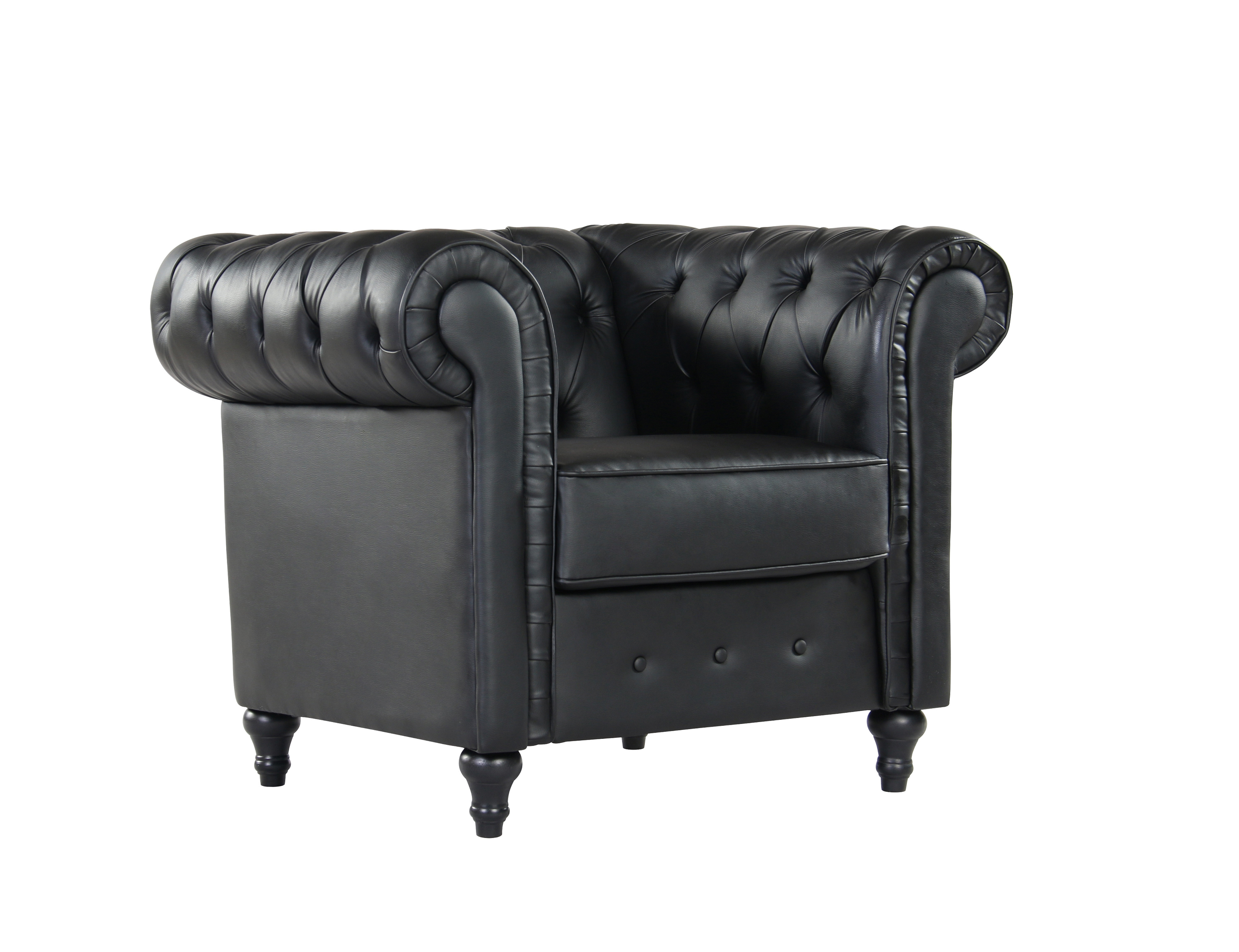 Black chesterfield online armchair