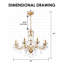 Jahmil 8 - Light Dimmable Classic / Traditional Chandelier
