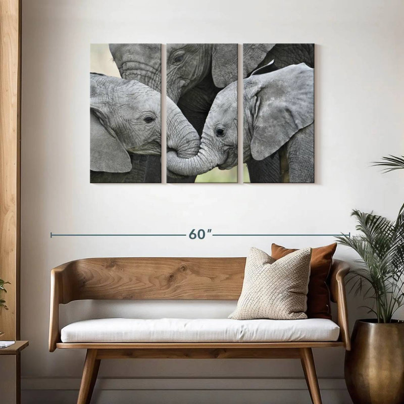 Éléphants d'Afrique Brampt - Brampt - Tanzanie, H 28 po x l 45 po