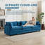 Cloud Sofa 3 Seats - Modern Blue Chenille Sectional Couch for Living Room, Cozy & Stylish American Design-1368680049