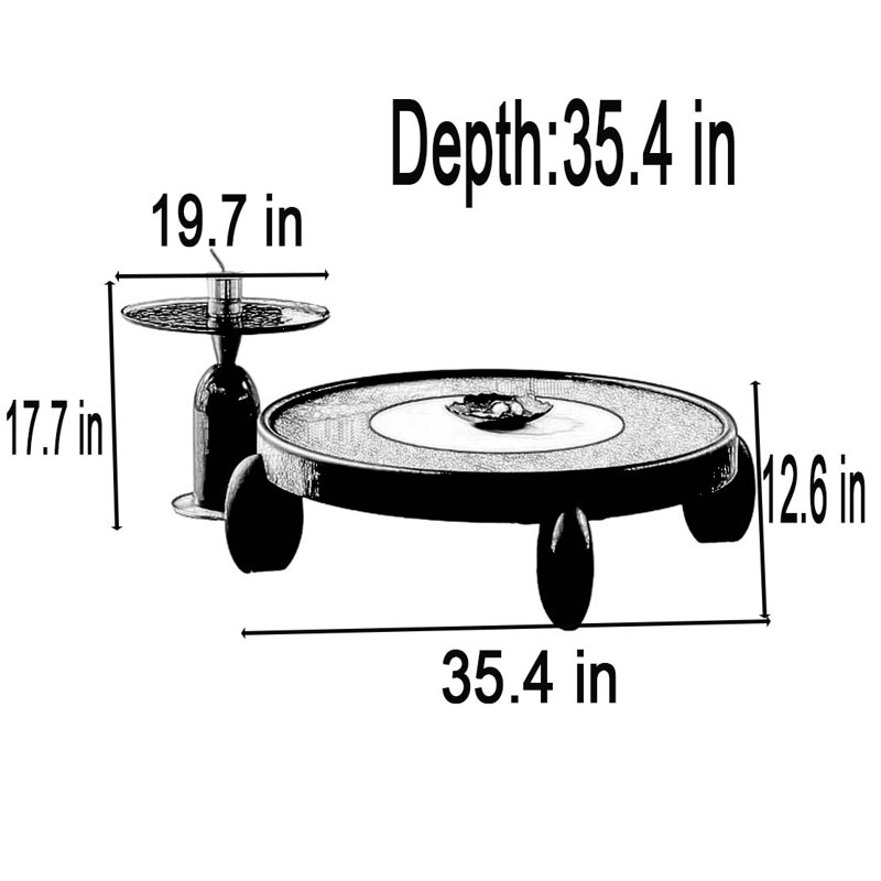 Table basse italienne minimaliste rétro