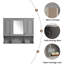 Armoire à pharmacie murale 35 po x 28 po, armoire de salle de bain moderne avec miroir, armoire à miroir avec tablettes ouvertes