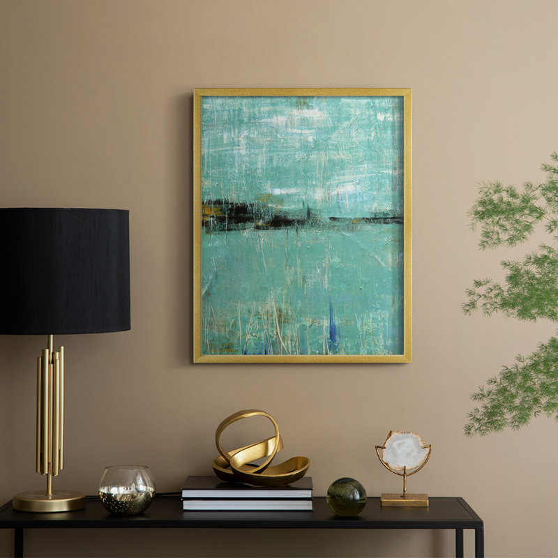 Envision I, reproduction encadrée - bois massif, H 11 po x l 9 po, Doré