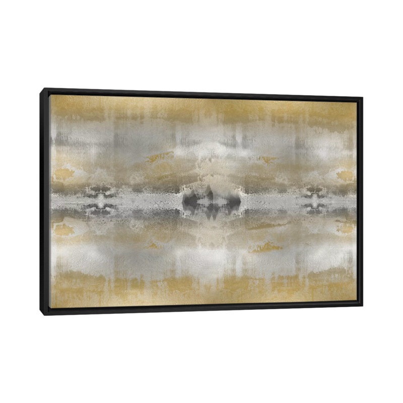 « golden symmetry », impression sur toile, H 18 po x l 26 po x P 1,5 po, Toile avec cadre noir, Pas de tapis
