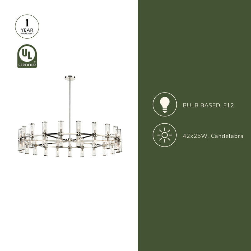 Revolve 42 - Light Chandelier, Urban Bronze