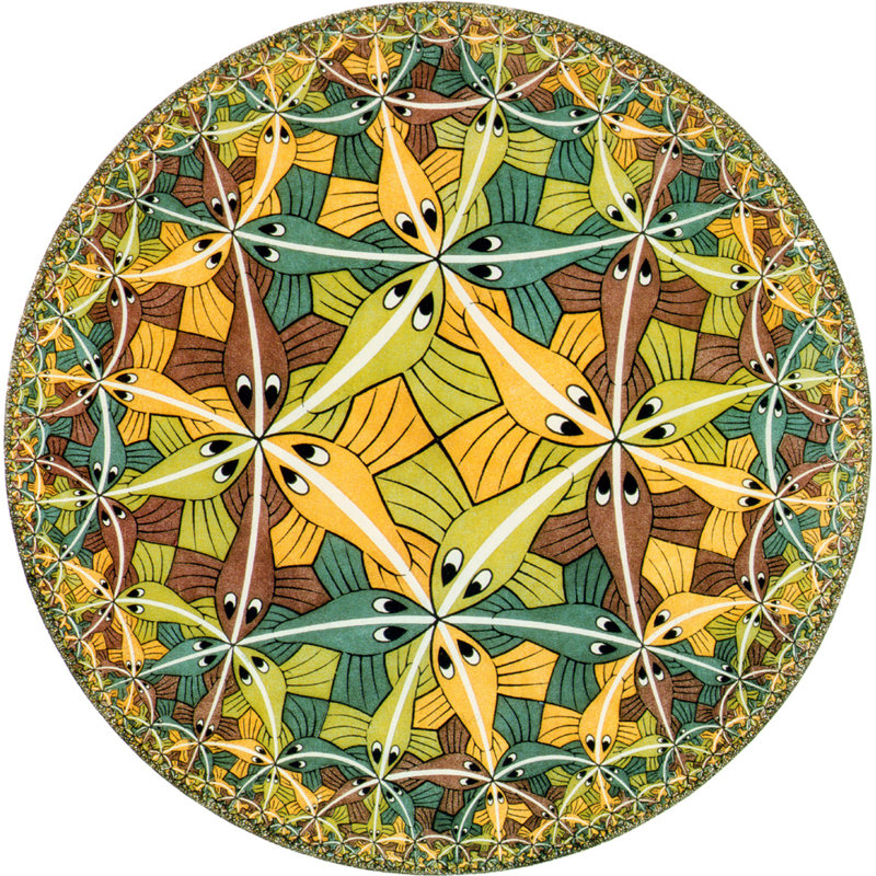 Circle Limit III (Fish) by M.C.Escher Gallery Wrapped Canvas, 40" H x 28" W