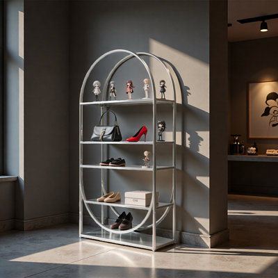 Futuristic Metal Display Shelf