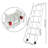 6 Steps Wall Mounted Retractable Folding Ladder-404592287