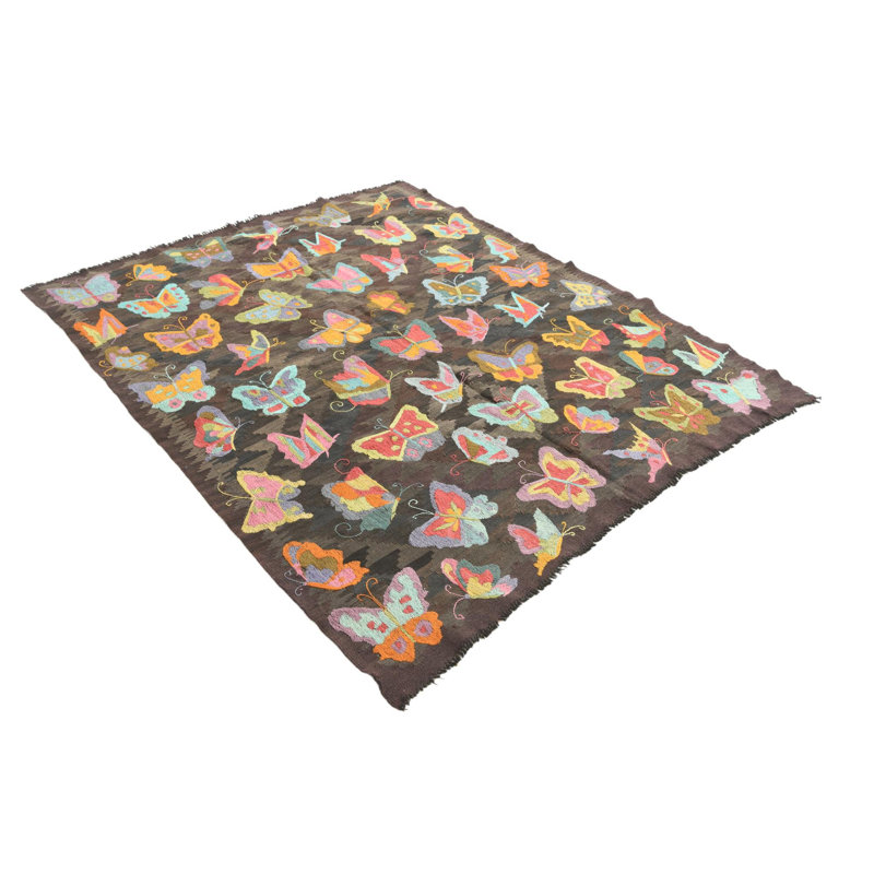 Tapis brun foncé Poe