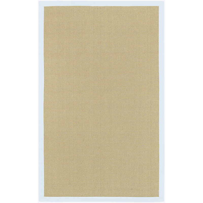 Tapis brun clair / bleu en jute tissé à la main Laaspere, Rectangle 2 pi x 3 pi
