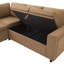 Canapé-lit modulaire en U convertible avec rangement, chargeur USB et porte-gobelets, canapé-lit en chenille rembourré pour le salon, brun-133328678