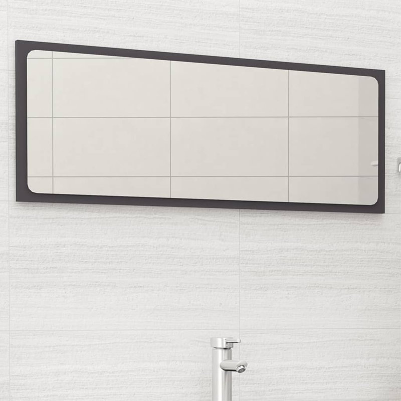 Miroir de salle de bain avec miroir de salle de bain, 14,5 po x 39,4 po, Noir
