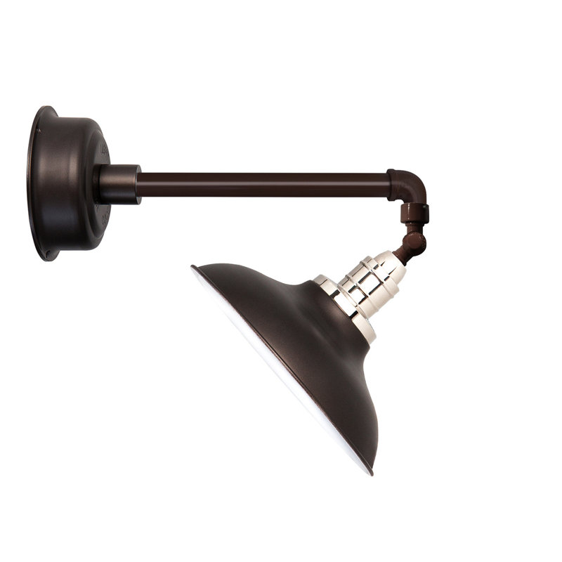 Luminaire de grange d’extérieur à del pivoine, Bronze acajou