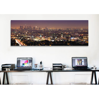 «Los Angeles Skyline Cityscape», reproduction de photo sur toile