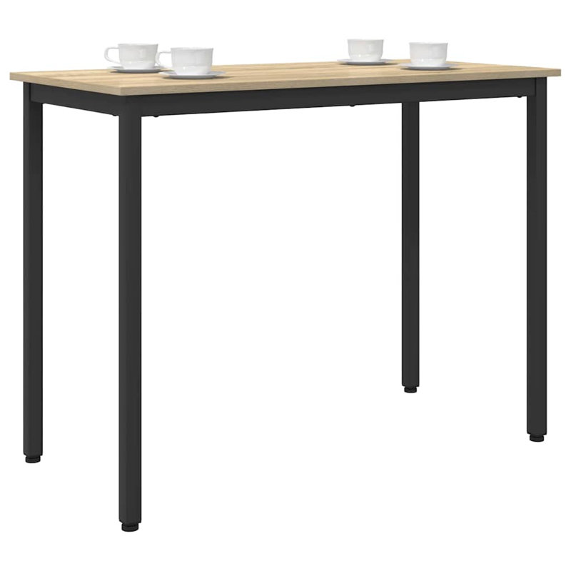 Metal Base Dining Table, Sonoma Oak