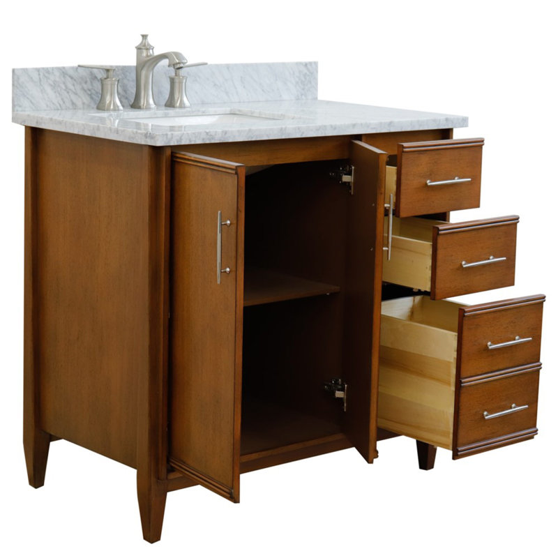 Ensemble de meuble-lavabo simple 37 po, gris