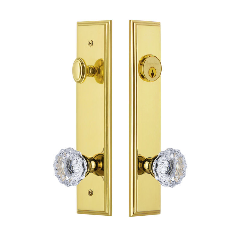 Ensemble d'entrée haut Carré, Laiton intemporel, 2,375 po
