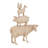 Crayton Polystone Stacked Farm Animals White Decorative Sculpture
