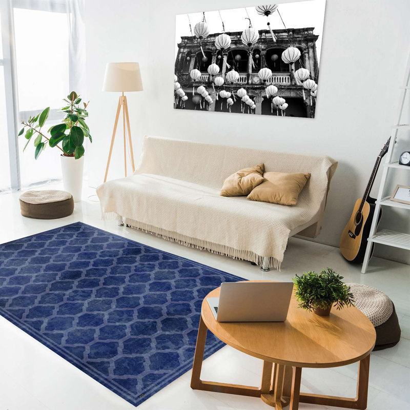 Dillman Non-Slip Geometric Indoor Doormat, 203 x 136 cm