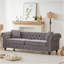 Canapé Chesterfield 85,5 po en velours avec accoudoirs roulés et canapé 3 places-911853714