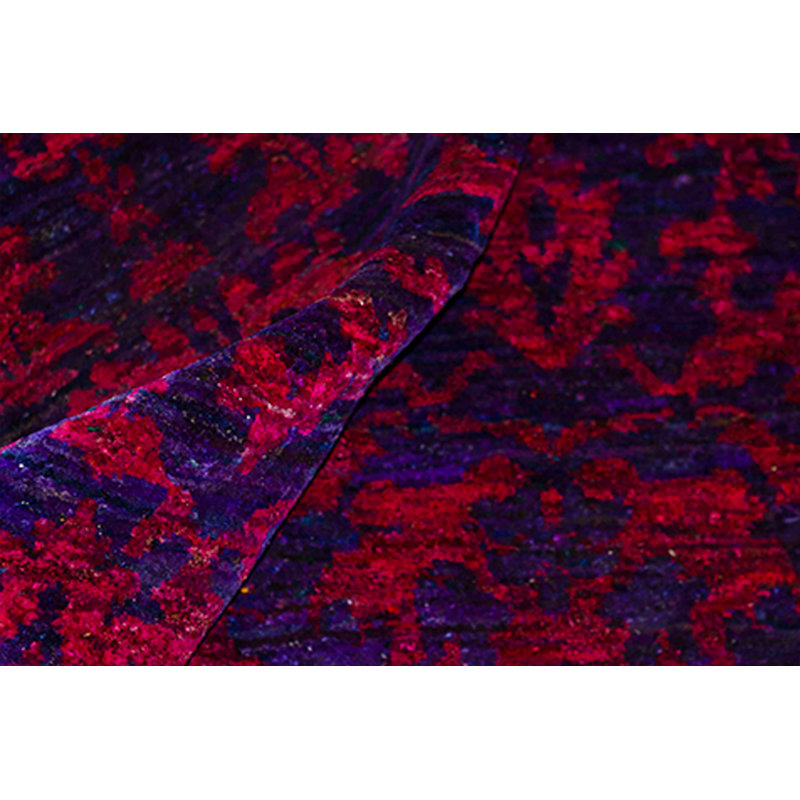 Hand-Knotted High-Quality Blue and Red Area Rug
