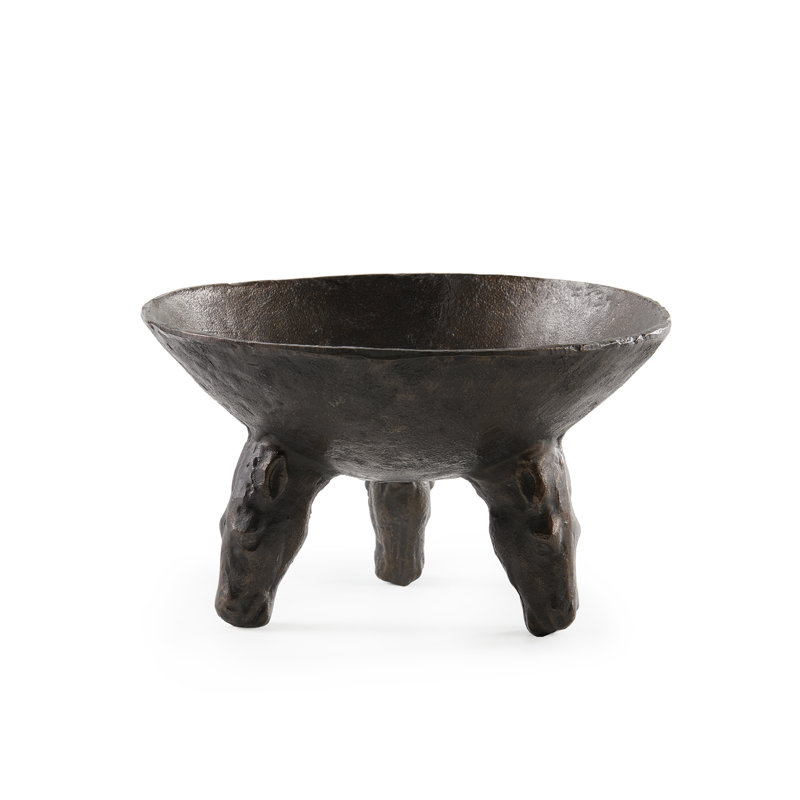 Akai Metal Decorative Bowl, 5'' H x 8'' W x 8'' D, Bronze