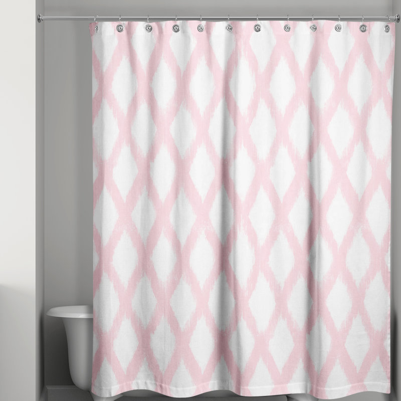 Rideau de douche simple Laskowski, Rose