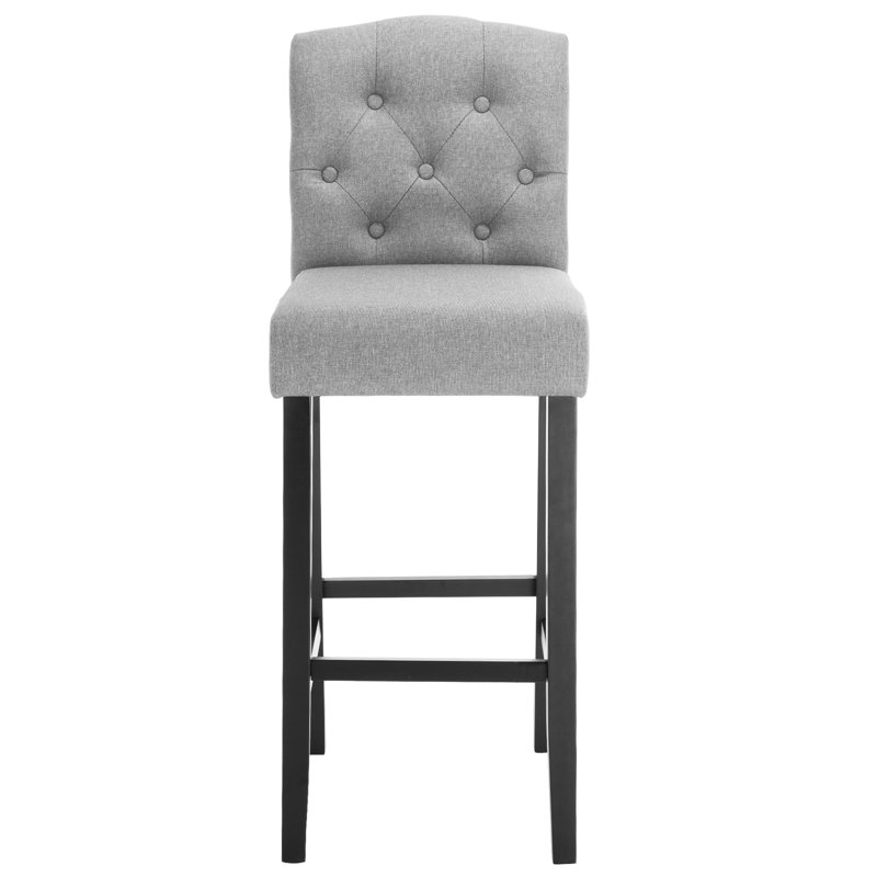 Brooten Upholstered Bar Stool, Grey