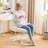 Upholstered Armless Velvet Vanity Chair, Ergonomic Height Adjustable Task Office Chair-365999619