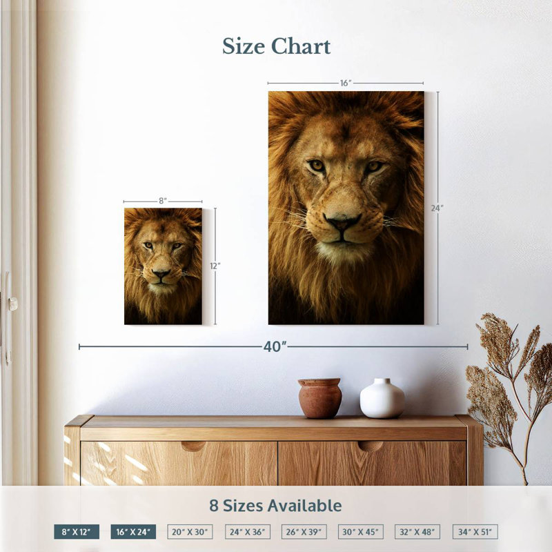 Brampt Fabulous Lion Head, 12" H x 8" W
