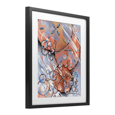 Abstract Brown Sand Dollars Framed Print Under Glass, design by Susan Lugar