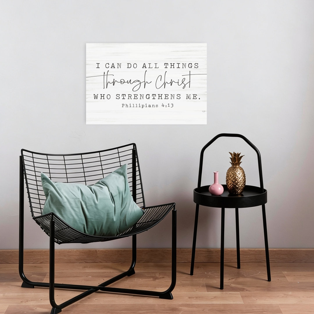 I Can Do All Things Through Christ Abstract Modern Wall Art Print