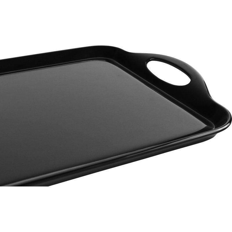 Plateau rectangulaire en plastique mélaminé 18 po Reston Lloyd, Noir, noir, noir, noir