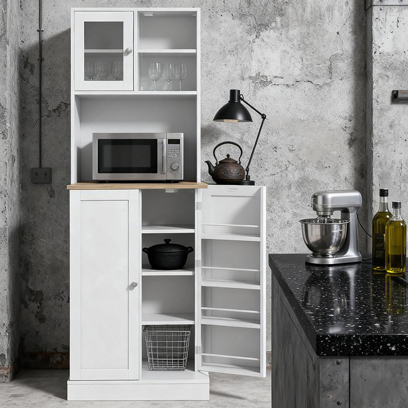 Armoire de rangement avec tablettes réglables, armoire de cuisine pour la maison