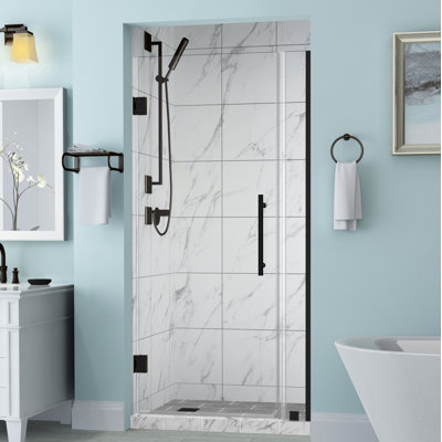 Belmore 70" x 72" Hinged Frameless Shower Door