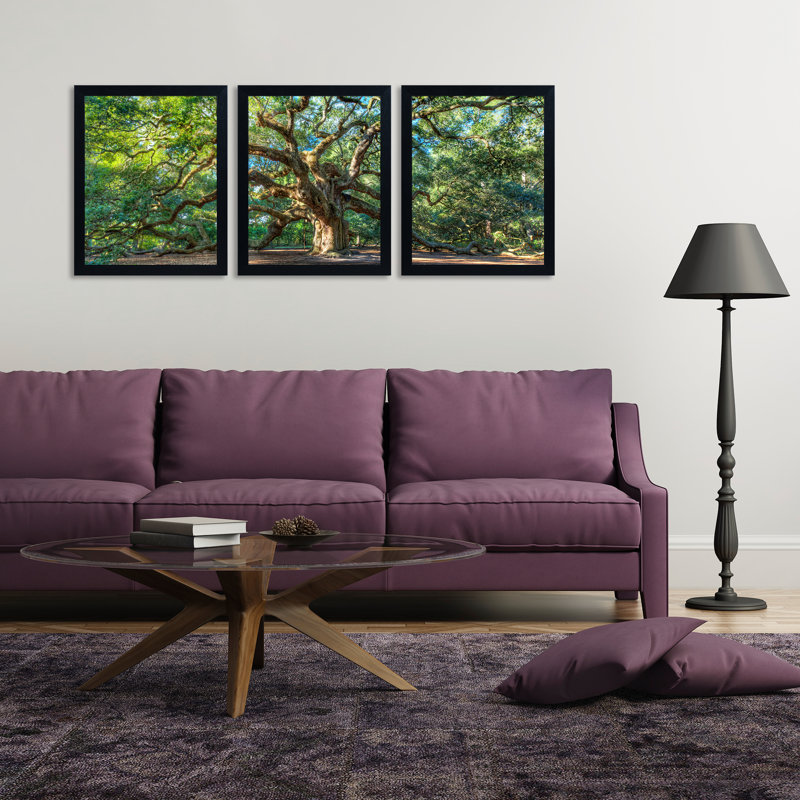 « ange oak charleston », ensemble de 3 reproductions de photos encadrées sur toile