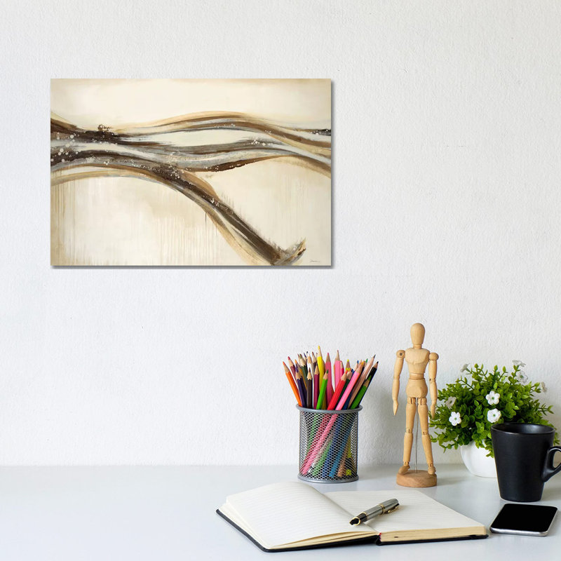 Catching A Metallic Wave by Liz Jardine - Wrapped Canvas Painting, 20.32 cm H x 30.48 cm W