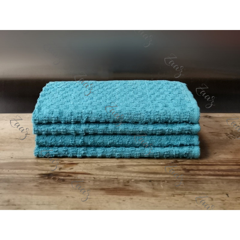 Cotton Jacquard Tea Towel Kitchen Towel, Teal