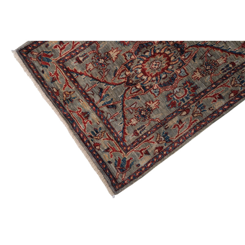 Tapis vert clair de haute qualité noué à la main