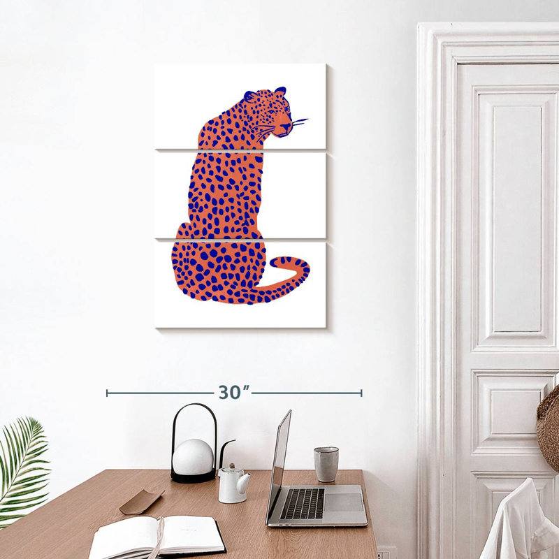 Brampt Bright Leopard I, 32" H x 20" W
