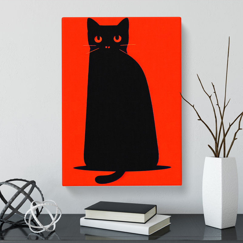 Cat Minimalism Vol.1 - Wrapped Canvas, 50cm H x 35cm W x 3cm D