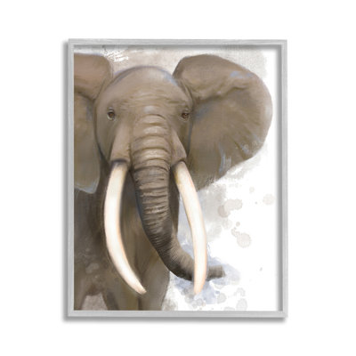 «Elephant & Modern Splash», art de la giclée encadrée par Matthew Piotrowicz