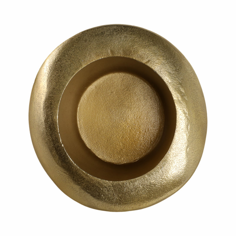 Ithaman 's 8" Aluminum Top Hat Decor, Gold Accent