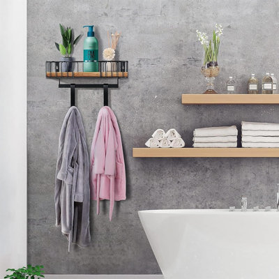 Ironing Board Hanger Metal Wall Mount Iron and Ironing Board Holder, Laundry Room Decor and Storage with Large Storage