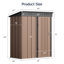Remise de rangement verticale en métal l 5 pi x P 3 pi-97266161