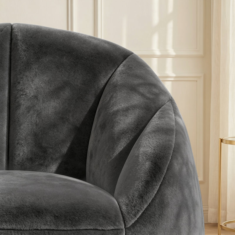 Ensemble de 2 fauteuils à billes surdimensionnés en microfibre avec repose-pieds, Gris
