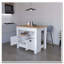 Îlot de cuisine 2 portes blanc-1070394130
