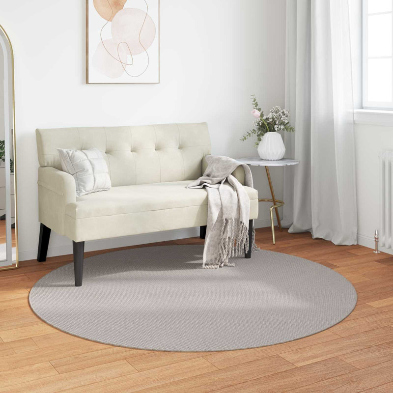 Modern Indoor Rug, Cream, Round 160 cm