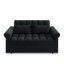Loveseats Sofa Bed With Pull-Out Bed,Adjsutable Back-Black