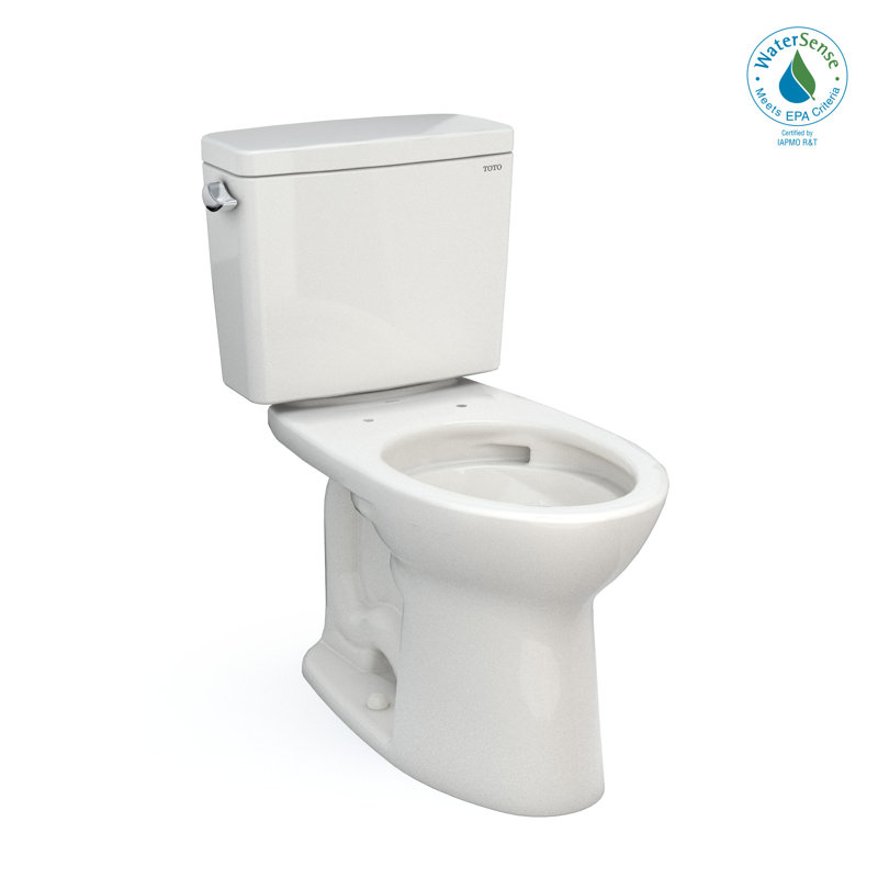Drake® 1.28 GPF (Water Efficient) Elongated Two-Piece Toilet (Seat Included), Colonial White